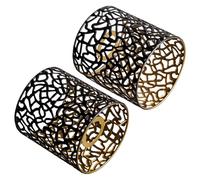 Osasy Lot de 2 abat-jours de 15 cm de hauteur, style industriel rétro, E27/E14, en métal, petit abat-jour de rechange pour lampes de table et lampadaires