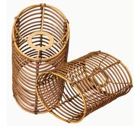 Osasy Lot de 2 abat-jours ovales de rechange E27-E14 - En forme de tonneau - Pour lustre, table, lampe de bureau - Marron café - 2 pièces : 18,5 x 13,5 x 20 cm (L x l x H)