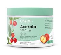 Osavi Acérola 3000mg - 180g Poudre | Extrait de fruit 25:1 standardisé à 17% Vitamine C | Soutien Immunitaire & Énergie | Formation de Collagène | Sans Additifs | Végan & Sans Gluten