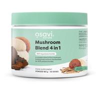 Osavi Mushroom Blend 4 in 1 - 180 g Poudre | Extraits de crinière de lion, cordyceps, reishi & chaga | Standardisé à 30% de polysaccharides | Issu uniquement des fructifications | Facile à mélanger