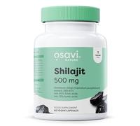Osavi Shilajit de l'Himalaya 500 mg, Extrait Mumijo Standardisé à 60% Acides Fulviques et 12% Humiques, Soutien de la Vitalité et Équilibre Ayurvédique, 60 Gélules Végétales