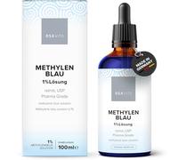 OSAVITA® Solution bleue de méthylène 1 % avec pipette, USP pur, solution 1 % de qualité supérieure 100 ml, qualité testée en laboratoire en Allemagne