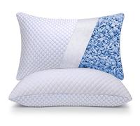 OSBED Lot de 2 oreillers en Mousse à mémoire de Forme déchiquetée pour Grand lit, rafraîchissant, réglable, pour dormeurs sur Le côté, Le Dos, Le Ventre