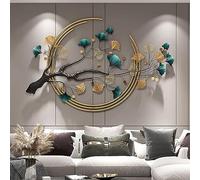 OSBELE Décoration Artistique en métal en Feuille de Ginkgo 3D, Sculpture Murale Moderne en métal Faite à la Main, décoration d'art Naturel pour Salon, Chambre à Coucher, Salle à Manger, Cuisine, bu