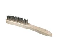 Osborn Brosse à main Osborn 295/145, fil lisse en acier inoxydable 0,30 mm T25 corps en bois / 4 rangées Matériau n° 1.4571 Quantité:1