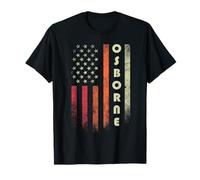 OSBORNE Drapeau américain rétro rétro vintage anniversaire T-Shirt