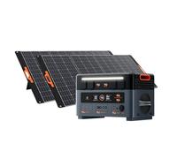 Oscal 2400W Générateur électrique portable, batterie LFP 2016Wh, générateur solaire on/off-grid, avec deux haut-parleurs de 50W, onduleur 5ms, Port DP100W, livré avec deux panneaux solaires de 400W.
