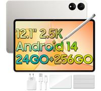 Oscal ELITE1 Tablette Tactile 12.1" 2.5K 600Nits Android14 RAM 24Go ROM 256Go-SD 1To 8800mAh(33W) Mode PC WPS Stylet Gratuit - Blanc
