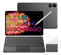 Oscal ELITE1 Tablette Tactile 12.1" Android14 RAM 24Go ROM 256Go-SD 1To 8800mAh(33W) Mode PC WPS Stylet Gratuit Noir Avec Clavier K1