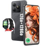 Oscal FLAT 2 Téléphone Portable 6,56"" 128 Go 5000mAh Smartphone Android 14 Dual SIM Noir avec Smartwatch Blackview R50