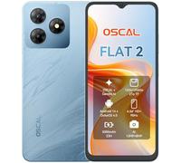 OSCAL Flat 2 Telephone Portable Android 14, 12GB+256GB/TF-2To Smartphone, Écran 6,56" HD+ 90Hz, 5000mAh, 13MP+8MP, Telephone Portable Pas Cher 4G Dual SIM/Octa Core/Face ID/Fingerprint/Gemini AI/GPS