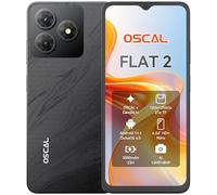 OSCAL Flat 2 Android 14 Telephone Portable, Gemini AI, 12GB+256GB/TF-2To Smartphone, Écran 6,56" IPS HD+ 90Hz, 5000mAh, 13MP, Smartphone Pas Cher 4G Dual SIM/Octa Core/Face ID/Fingerprint/GPS - Noir