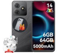 OSCAL Flat 2C - Smartphone 4G DokeOS (Android 14 Go), 6.56"", 2Go+4Go ext./64Go, microSD 2To, 5000mAh, Noir + Airbuds
