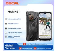 Oscal MARINE 1 Smartphone extérieur 6,56 pouces HD + écran Unisoc T615 Android 15 téléphone robuste 4 Go + 128 Go, 5100 mAh, téléphone portable NFC Orange