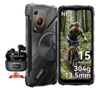 Oscal MARINE 1 Téléphone Portable Incassable 12Go+128Go-SD 2To 6.56" 90Hz 5100mAh Android 15 Double SIM 4G GPS, Noir - Airbuds 8 Noir Orange