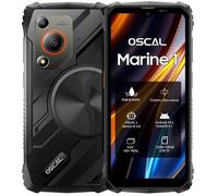 Oscal MARINE 1 Téléphone Portable Incassable 12Go+128Go-SD 2To 6.56"" 90Hz Gemini AI 2.0 5100mAh Android 15 Double SIM 4G GPS - Noir