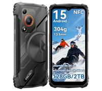 OSCAL Marine 1 Telephone Portable Incassable Android 15,12GB+128GB/2TB Téléphone Incassable, Smartphone 6.56" HD+ 90Hz,16MP, IP69K/Dual SIM/NFC/GPS/2 Ans Garantie