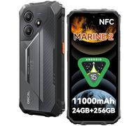 OSCAL Marine 2 Telephone Portable Incassable 2025, 11000mAh Telephone Incassable, Android 15, 24GB+256GB/2To, IP69K, 6,56" HD+ 90Hz, 16MP+8MP, 4G Dual SIM/Gemini AI 2.0/NFC/5G WiFi/GPS/2Ans Garantie