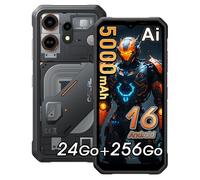 Oscal Marine 3 Téléphone Portable Incassable 6.56"" 256Go IP68 5000mAh Double SIM 4G NFC GPS Noir