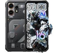 OSCAL MARINE 3 Téléphone Portable Incassable 6.56" Android 15 24Go+128Go 5000mAh Android smartphone 4G,NFC,Dual SIM - Noir Noir