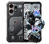 OSCAL MARINE 3 Téléphone Portable Incassable 6.56"" Android 16 24Go+128Go 5000mAh Android smartphone 4G,NFC,Dual SIM - Noir