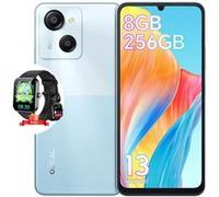 Oscal MODERN 8 Smartphone Débloqué 16Go+256Go 6.52 50MP+8MP 6000mAh Android 13 Bleu avec Montre Connectée R30 Bleu ondulé