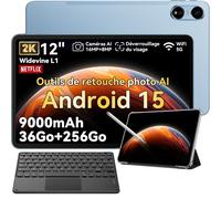 Oscal Pad 100 Tablette Tactile 12" Android 15 2.4G+5G Wifi RAM 36Go ROM 256Go/SD 2To 9000mAh 16+8MP Dual SIM Bleu Avec Clavier K1