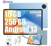 Oscal Pad 16 Tablette Tactile Android 13 10,51 16Go+256Go/SD 1To 8200mAh 13MP+8MP 5G Wifi,4G Dual SIM Mode PC Stylet Gratuit - Bleu Argent lunaire