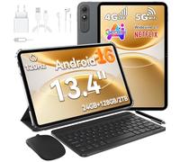 OSCAL Pad 200 Tablette 13.4 Pouces 120Hz FHD Android 16, 24Go RAM + 128Go ROM (TF 2To) Octa-Core, Tablette Tactile avec Clavier et Souris, 8300mAh/18W, 16MP+8MP, Widevine L1/Gemini AI/Faciale ID/GPS
