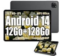 Pad 70 WiFi Tablette Tactile 10.1 HD+ IPS Android 14 2.4G+5G WiFi 6, RAM 8 Go ROM 128 Go/SD 1 To 8MP+13MP 6580mAh - Gris