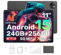 Oscal Pad 90 Pro 4G Tablette x Duoke AI 11"" 1080P, Android 15, 24Go+256Go/SD 2To 7700mAh 13MP+8MP, 5G Wifi,Dual SIM,WPS - Gris