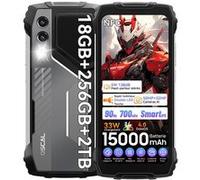 PILOT 1 Téléphone Portable Incassable Ecran 6.67 16Go+256Go 15000mAh 50MP+32MP Android 14 Double SIM,NFC,GPS - Noir