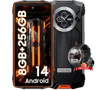 PILOT 2 Smartphone Incassable 6.5 Double Ecran (8+16)Go+256Go 50MP+32MP 8800mAh Orange avec Montre Connectée W50