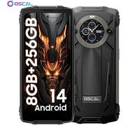 PILOT 2 Téléphone Portable Incassable 6.5 Double Ecran 120Hz 16Go+256Go 50MP+32MP 8800mAh NFC,GPS,Face ID - Noir