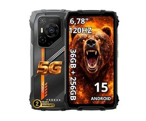 OSCAL Pilot 3 Smartphone Rugged 5G, 36Go RAM + 256Go (2To TF), Écran 6,78″ 2.4K 120 Hz, Caméra 50+32MP + 20MP Night Vision, Batterie 7500 mAh + 33W, IP68/IP69K & MIL-STD-810H, Dual SIM/NFC/GPS, Noir