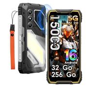 Oscal Pilot 5 Smartphone Robuste 5G 15000mAh 256Go IP69K Étanche 140dB Lampe Camping NFC Jaune