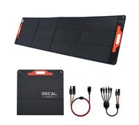OSCAL PM200 Pro - Panneau solaire pliable 200W monocristallin ETFE IP67 avec câble MC-4 5 en 1 pour camping, voyage, pêche