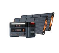 OSCAL PM2400 station électrique portable 1872Wh avec Portable panneau solaire 200W*2 Batterie LFP, 2400 W (4800W Crête), Générateur Solaire avec Deux Haut-Parleurs/5ms ASI/16 Ports/DP100W