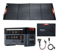 PowerMax 2400 Pro Powerstation Réservoir solaire portable 2016Wh + OSCAL PM400 Pro Panneau solaire pliable 400W Station d'énergie Portable