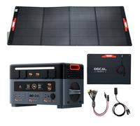 OSCAL PowerMax 2400 Réservoir solaire portable 1872Wh + OSCAL PM400 Pro Panneau solaire pliable 400W Station d'énergie Portable