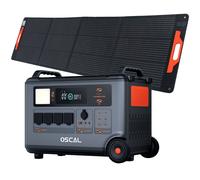 OSCAL PowerMax 6000 Réservoir solaire portable 3600Wh(6000Wh) + OSCAL PM200 Pro Panneau solaire pliable 200W