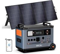 OSCAL PowerMax 6000w Générateur Solaire avec Panneau 400W, 3600Wh Station électrique Portable, Capacité Extensible 57.6kWh, Recharge en 1,2 h, Batterie LFP, APP, 14 Sorties, pour Maison, Camping-Car