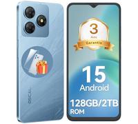 OSCAL Smartphone Android 15, 12Go+128Go(TF 2To), Flat 2 Telephone Portable Pas Cher, 90Hz 6.56" HD+ Écran, 5000mAh Téléphone Portable, 13MP+8MP AI Phone, 4G Dual SIM/Face ID/OTG/GPS/3 Ans De Garantie