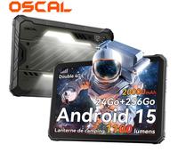 Oscal Spider 10 Tablette Tactile Incassable 11"" FHD+ 60Hz 24Go+256Go(SD 2To) 20000mAh(33W) 16MP+20MP Android 15 Tablette PC - Noir