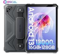 Oscal Spider 8 Tablette Tactile Incassable 10.1"" 2K FHD 60Hz 16Go+128Go(SD 1To) 13000(33W) 16MP+13MP Android 13 Tablette PC - Noir