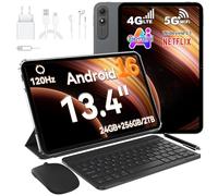 OSCAL Tablette Android 16, 13 Pounces Tablettes Tactile, Tablette avec Clavier, 24GO+256GO/2TO, Tablet Gaming, Gemini AI & Doke 5.0, 8300 mAh (18W), Stylo, 4G LTE, 5G Wi-FI/Widevine L1/Face ID, Gris