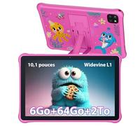 OSCAL Tablette Enfants 10 Pouces Android 13,Tablette Android avec 6GB+64GB(2T Go),Tablette Quad Core,Contrôle Parental,GMS Certified,Éducative Apps Pré-Installé,WiFi 6/5100 mAh,avec EVA Kid-Proof Étui