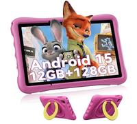 OSCAL Tablette Enfants 10 Pouces,Android 15,Contrôle Parental, 12Go RAM+128Go ROM/512Go TF, WiFi 6, Octa-Core,Tablette Éducative,Protection Yeux HD,5100mAh,pour Enfants 3 à 12 Ans,EVA étui Enfant,Rose