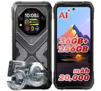 OSCAL TANK 1 5G Telephone Portable Incassable avec Ecran Secondaire 2,01", 20000mAh/55W, 36Go+256Go/2To, 6,78"FHD+ 120Hz, 64MP+20MP Vision Nocturne, Android 15 Smartphone Incassable,IP68/IP69K/NFC/GPS