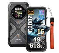 OSCAL Tank 1 Téléphone Portable Incassable 20000mAh 16Go+512Go 6,78'' Écran IP68 5G Smartphone Robuste Noir